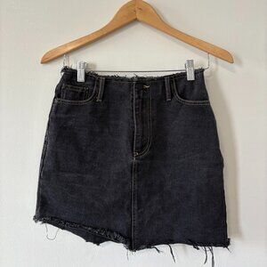 Forever 21 Faded Black Denim Skirt - Size Small